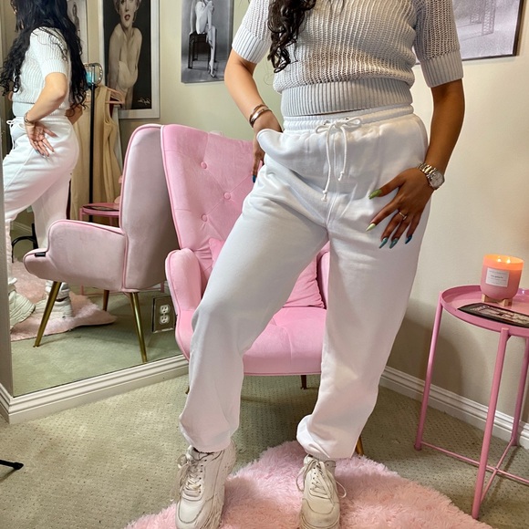 NWT Bobbie White Pocket Drawstring Joggers - Picture 6 of 14